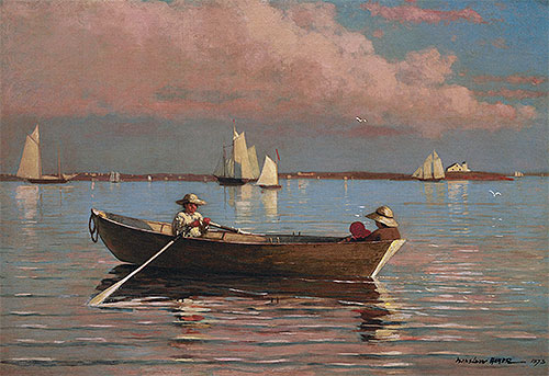 Winslow Homer watercolour of a harbour under sail, used as the article cover