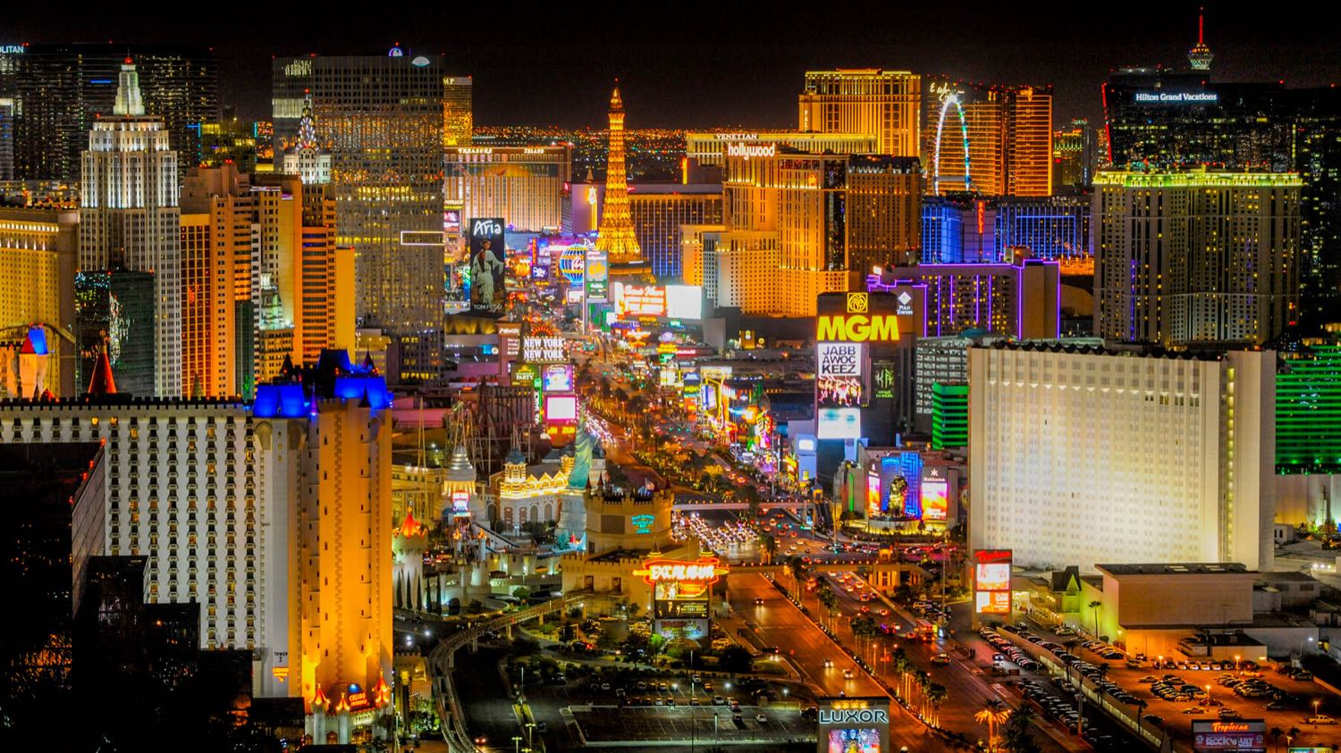 The Las Vegas Strip at night